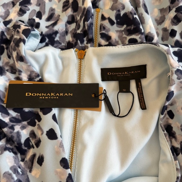 Donna Karan Animal Print Knee Length Dress mature classic trending Size 12 - Picture 9 of 12